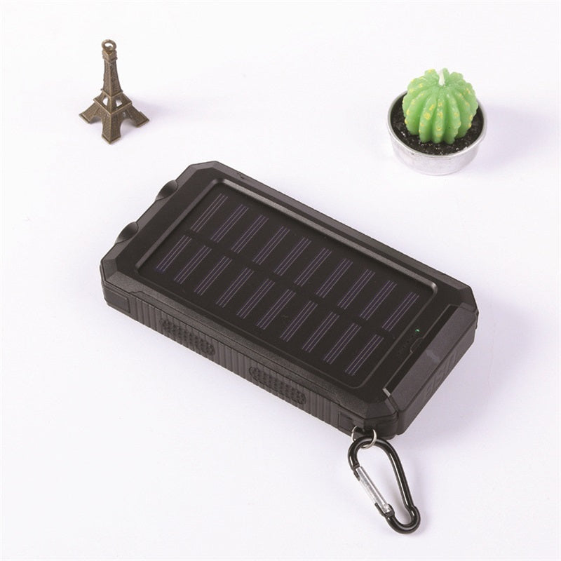 Batterie externe solaire 10000mAh, chargeur solaire avec double lampe LED, batterie externe pour voyage, camping #TOP PICKS