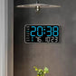Grande horloge murale numérique avec affichage LED, dateur et thermomètre, cadeau idéal pour les personnes âgées, décoration pour le salon et la chambre à coucher