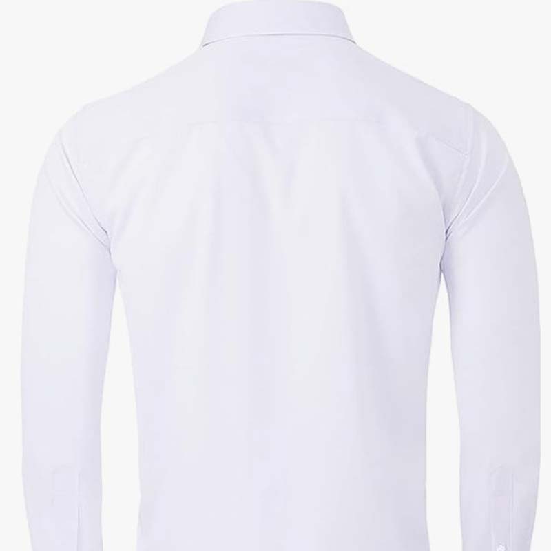 💎50% DE RÉDUCTION💎Chemise à Manches Longues Unie – Coupe Confortable, Anti-Froissement & Tissu Respirant en Coton pour Homme 👔✨