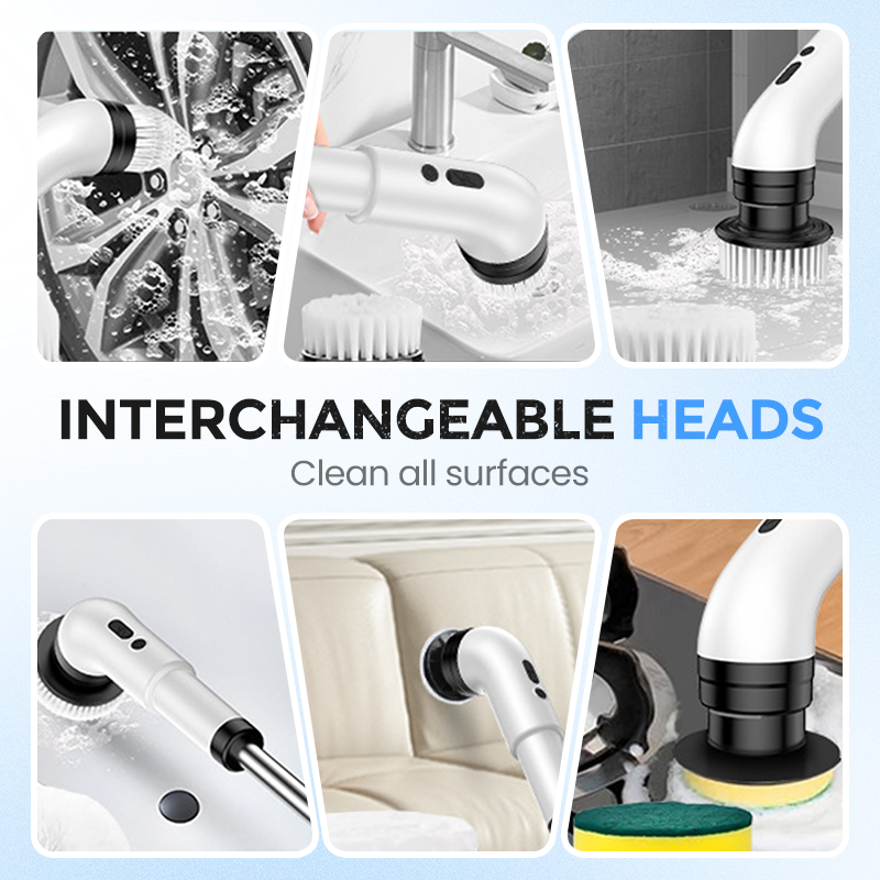 💐 50% DE RÉDUCTION! 🧼 Brosse électrique extensible – Atteint les recoins & sans effort ✨