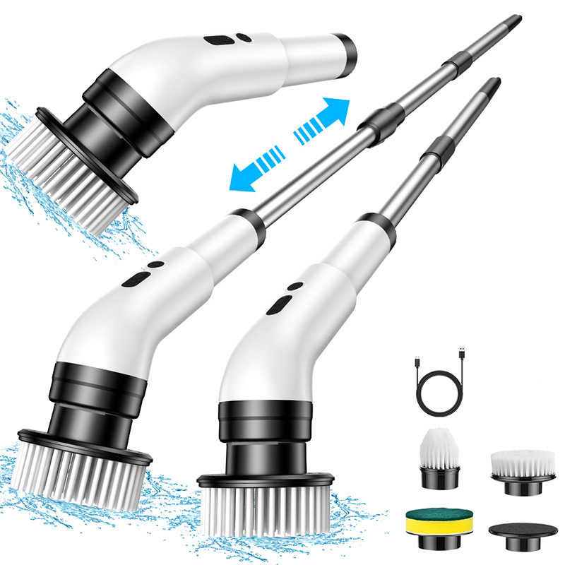 💐 50% DE RÉDUCTION! 🧼 Brosse électrique extensible – Atteint les recoins & sans effort ✨