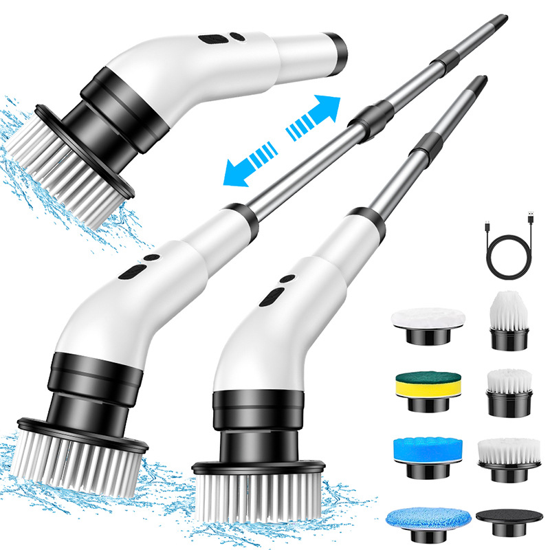 💐 50% DE RÉDUCTION! 🧼 Brosse électrique extensible – Atteint les recoins & sans effort ✨