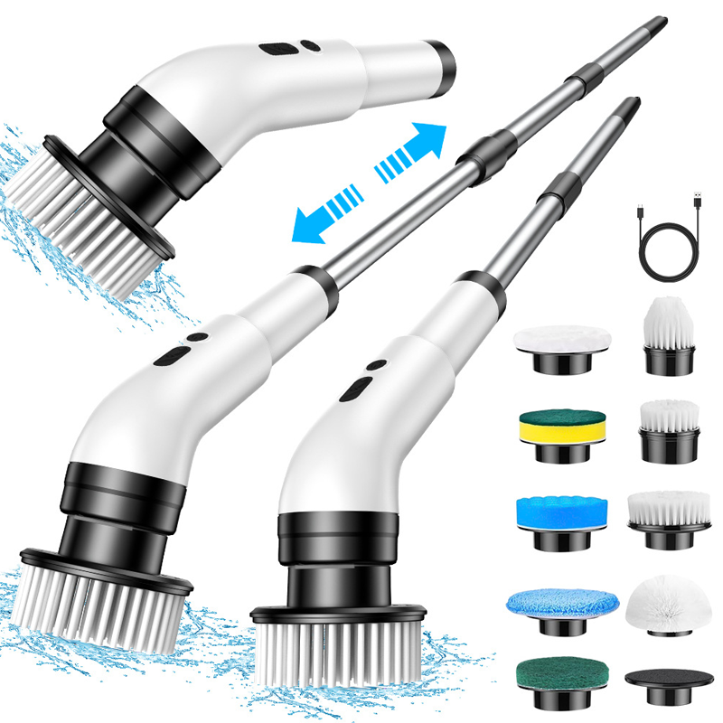 💐 50% DE RÉDUCTION! 🧼 Brosse électrique extensible – Atteint les recoins & sans effort ✨