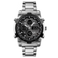 ⌚Montre Analogique-Numérique Militaire Étanche pour Hommes – 48mm, Multifonction & Bracelet en Acier Inoxydable ! 🕰️💪