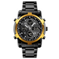 ⌚Montre Analogique-Numérique Militaire Étanche pour Hommes – 48mm, Multifonction & Bracelet en Acier Inoxydable ! 🕰️💪