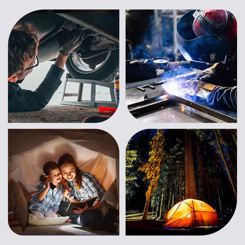 📢📢50 % DE RÉDUCTION⏰Lampe de Travail LED 3000LM – Base Magnétique & Crochet de Suspension, Batterie Rechargeable 5200mAh, Parfaite pour Atelier, Garage et Réparation Auto🔧⚡