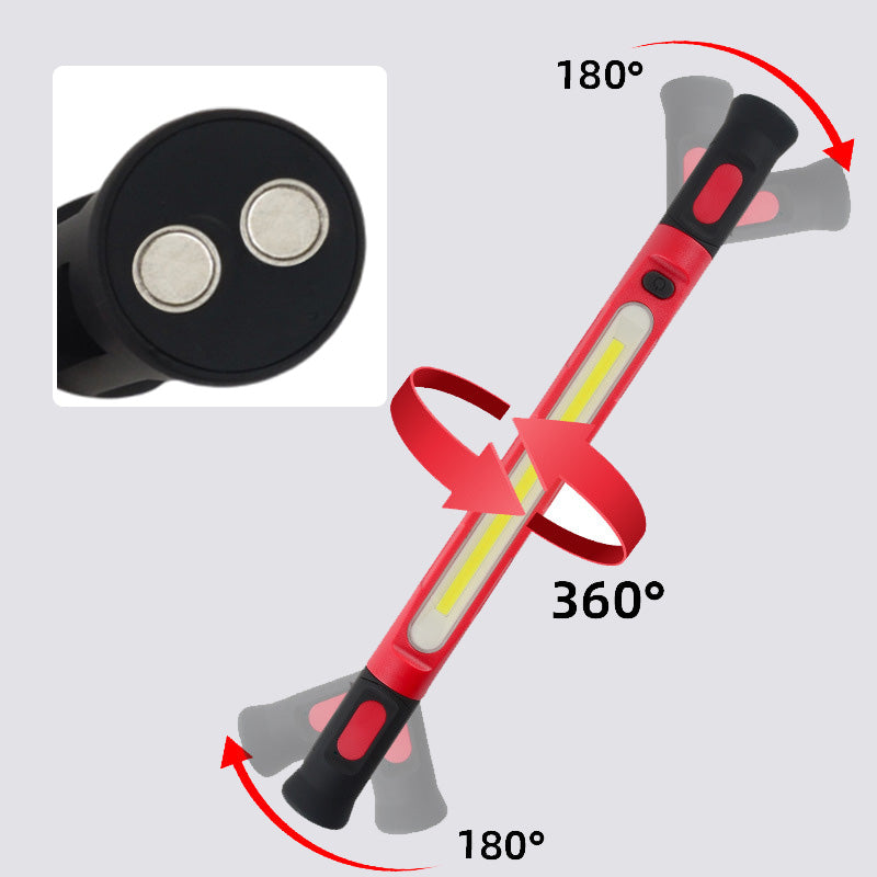 📢📢50 % DE RÉDUCTION⏰Lampe de Travail LED 3000LM – Base Magnétique & Crochet de Suspension, Batterie Rechargeable 5200mAh, Parfaite pour Atelier, Garage et Réparation Auto🔧⚡