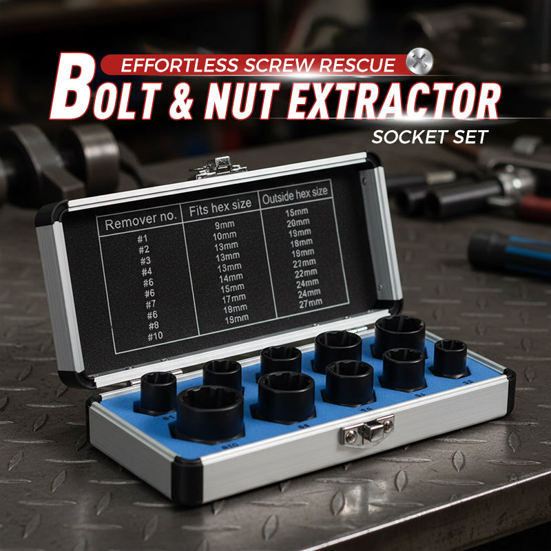 Coffret d'extracteurs pour boulons et écrous endommagés