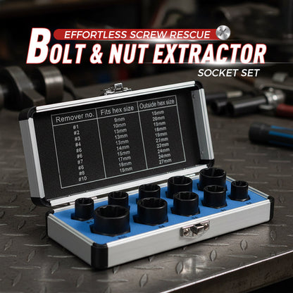 Coffret d'extracteurs pour boulons et écrous endommagés