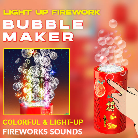 Machine à Bulles Lumineuse pour le Nouvel An - Effet Sonore et Lumières, Grande Capacité 240ml