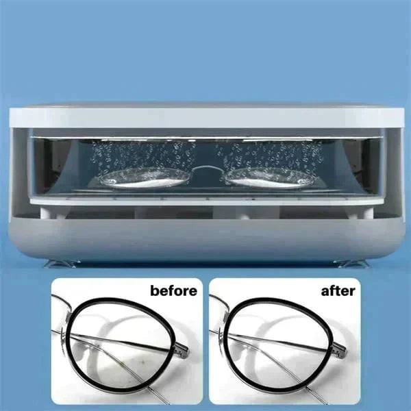 💎 50% DE RÉDUCTION! 🔊 Nettoyeur ultrasonique portable – Cycle 3 min, PP & piles AAA – Nettoyage en profondeur pour lunettes & bijoux ✨