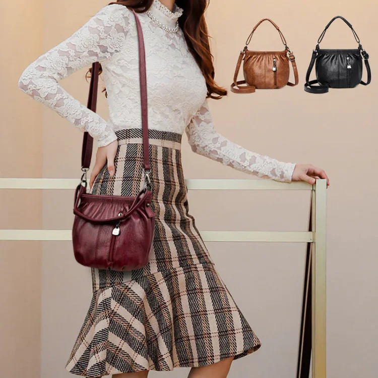 💼Sac à Main Cube en Cuir – Design Plissé Élégant, Léger & Polyvalent ✨