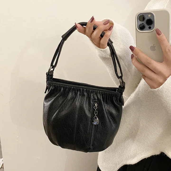 💼Sac à Main Cube en Cuir – Design Plissé Élégant, Léger & Polyvalent ✨