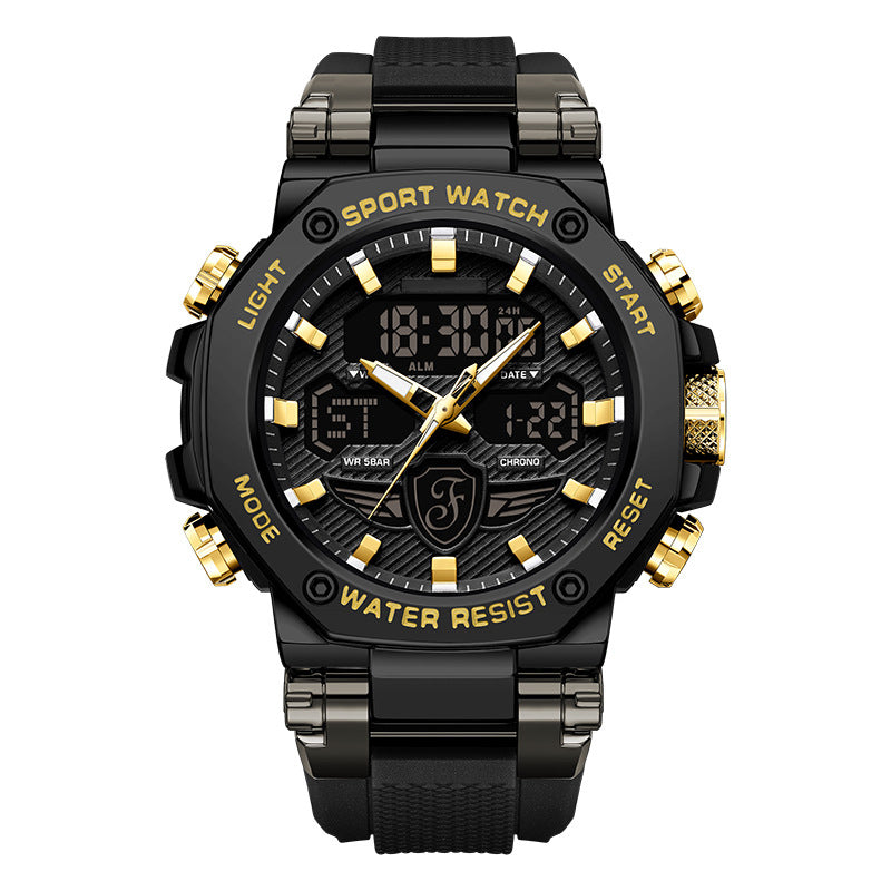 ⏰Montre multifonction imperméable et lumineuse pour homme – Double affichage, étanchéité 50 m & rétroéclairage🌙⌚