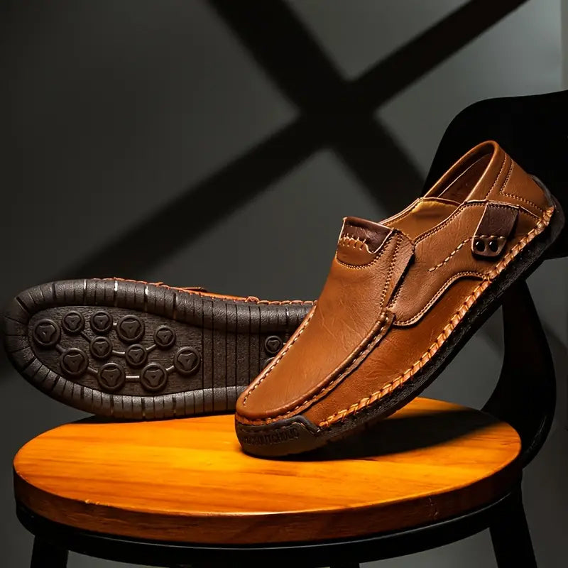 💎Chaussures Classiques en Cuir de Veau pour Homme – Sans Lacets, Confort Toute la Journée & Semelle Antidérapante