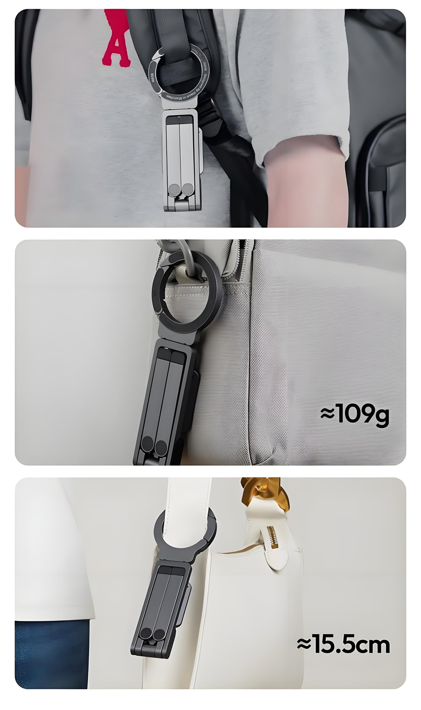 Support Magnétique ULANZI MA38 - Mini Trépied 5-en-1 avec Double Aimant MagSafe, Crochet Rabattable et Base Arca-Swiss