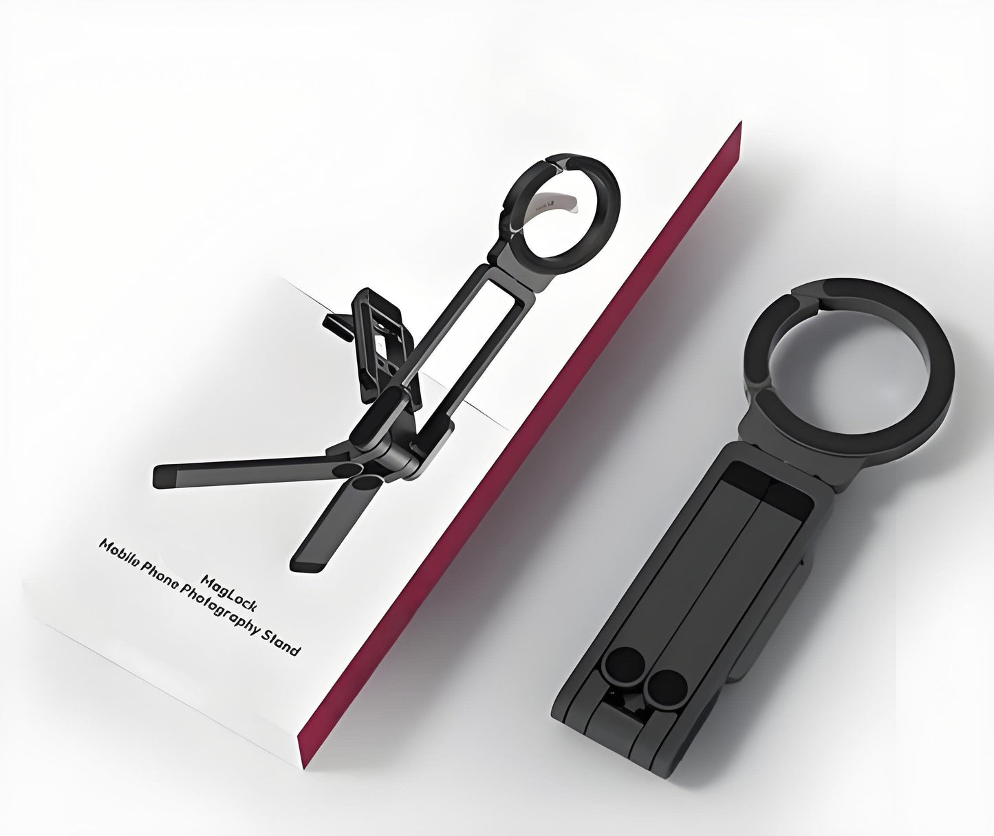 Support Magnétique ULANZI MA38 - Mini Trépied 5-en-1 avec Double Aimant MagSafe, Crochet Rabattable et Base Arca-Swiss