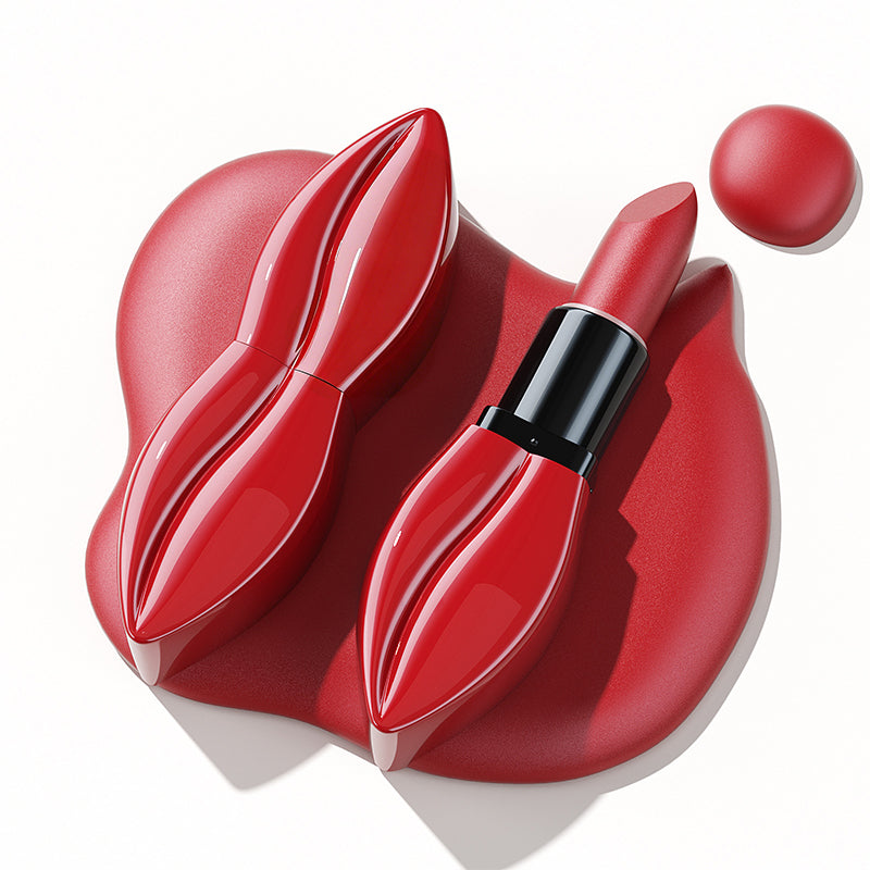 Rouge à Lèvres Mat en Forme de Lèvres - Finition Haute Couture Longue Tenue 12H