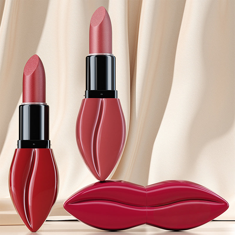 Rouge à Lèvres Mat en Forme de Lèvres - Finition Haute Couture Longue Tenue 12H