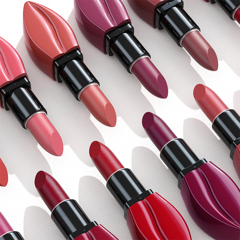 Rouge à Lèvres Mat en Forme de Lèvres - Finition Haute Couture Longue Tenue 12H