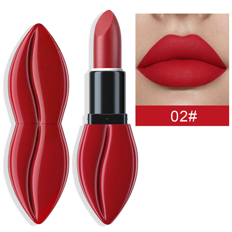 Rouge à Lèvres Mat en Forme de Lèvres - Finition Haute Couture Longue Tenue 12H