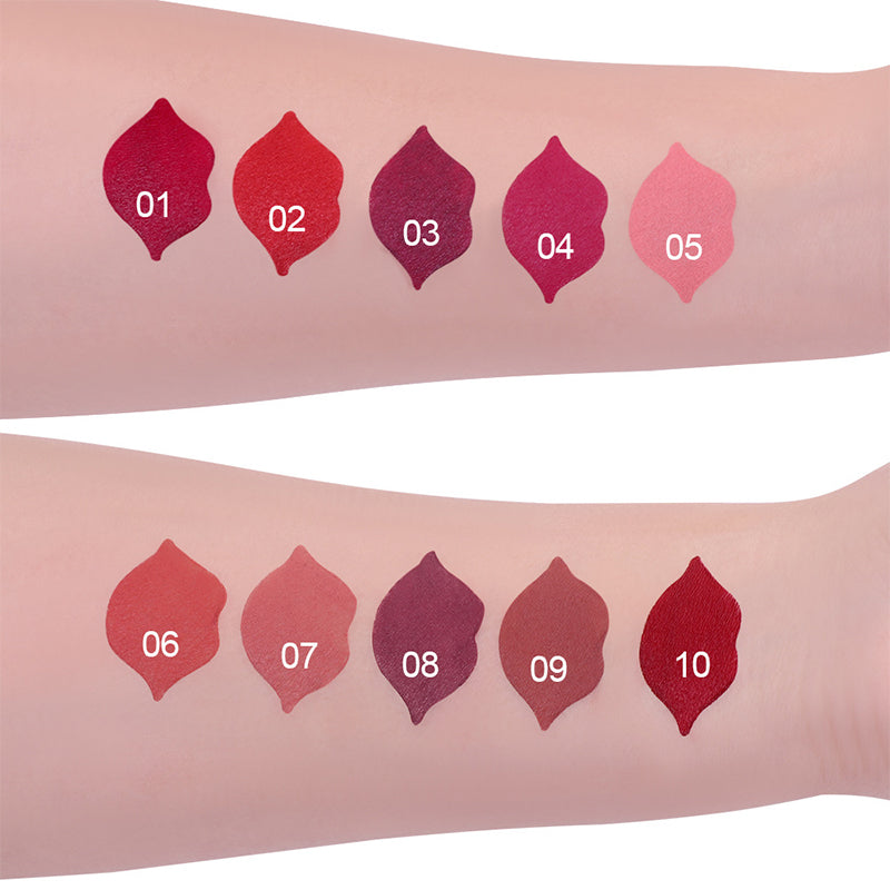 Rouge à Lèvres Mat en Forme de Lèvres - Finition Haute Couture Longue Tenue 12H