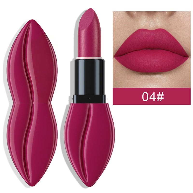 Rouge à Lèvres Mat en Forme de Lèvres - Finition Haute Couture Longue Tenue 12H