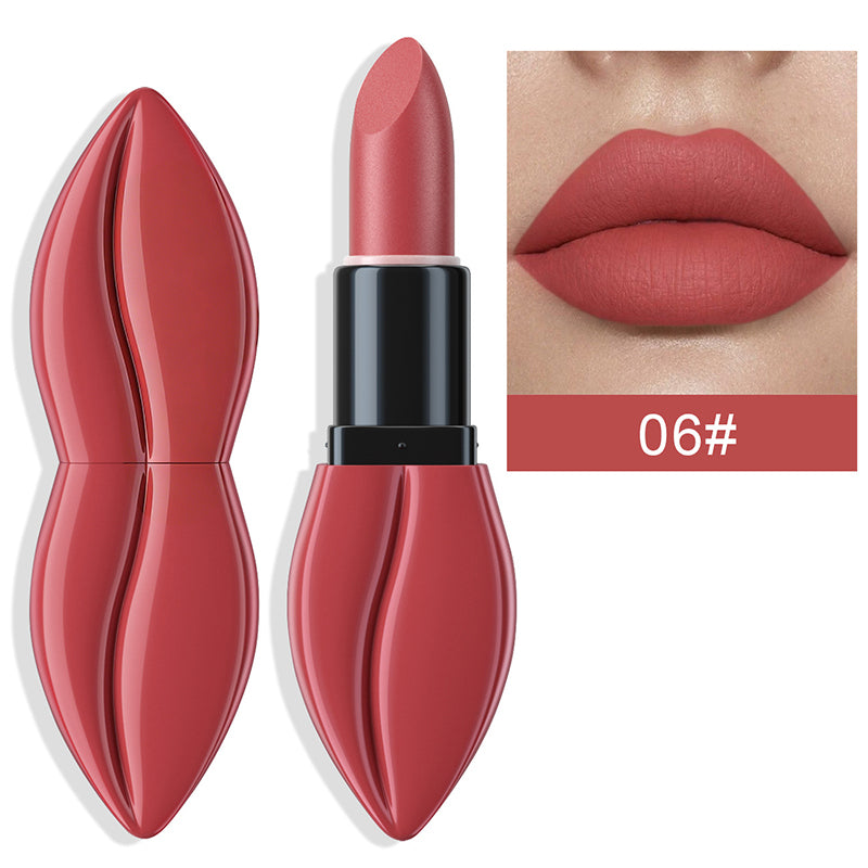 Rouge à Lèvres Mat en Forme de Lèvres - Finition Haute Couture Longue Tenue 12H