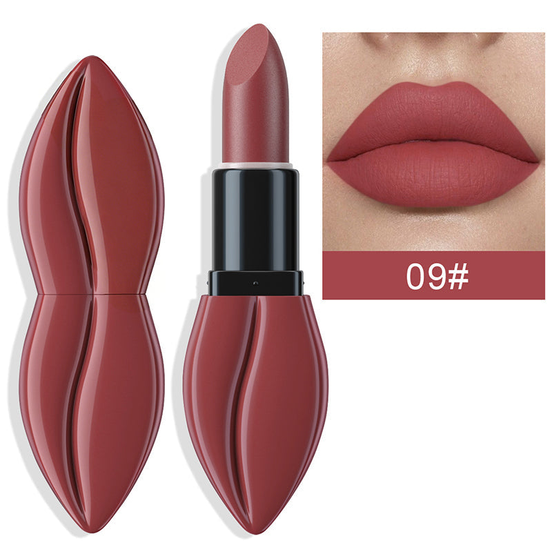 Rouge à Lèvres Mat en Forme de Lèvres - Finition Haute Couture Longue Tenue 12H