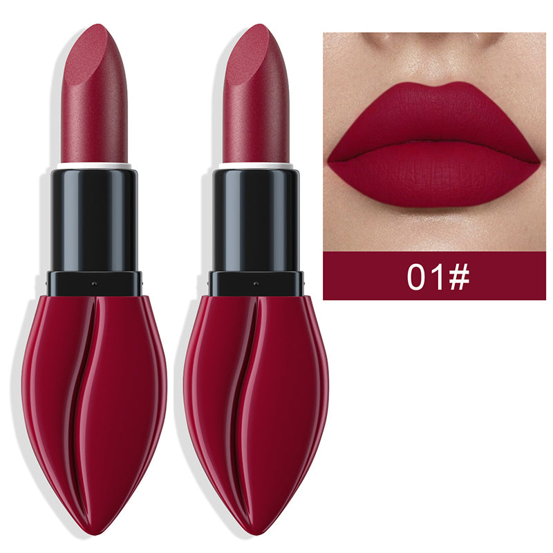 Rouge à Lèvres Mat en Forme de Lèvres - Finition Haute Couture Longue Tenue 12H