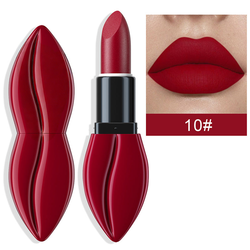 Rouge à Lèvres Mat en Forme de Lèvres - Finition Haute Couture Longue Tenue 12H