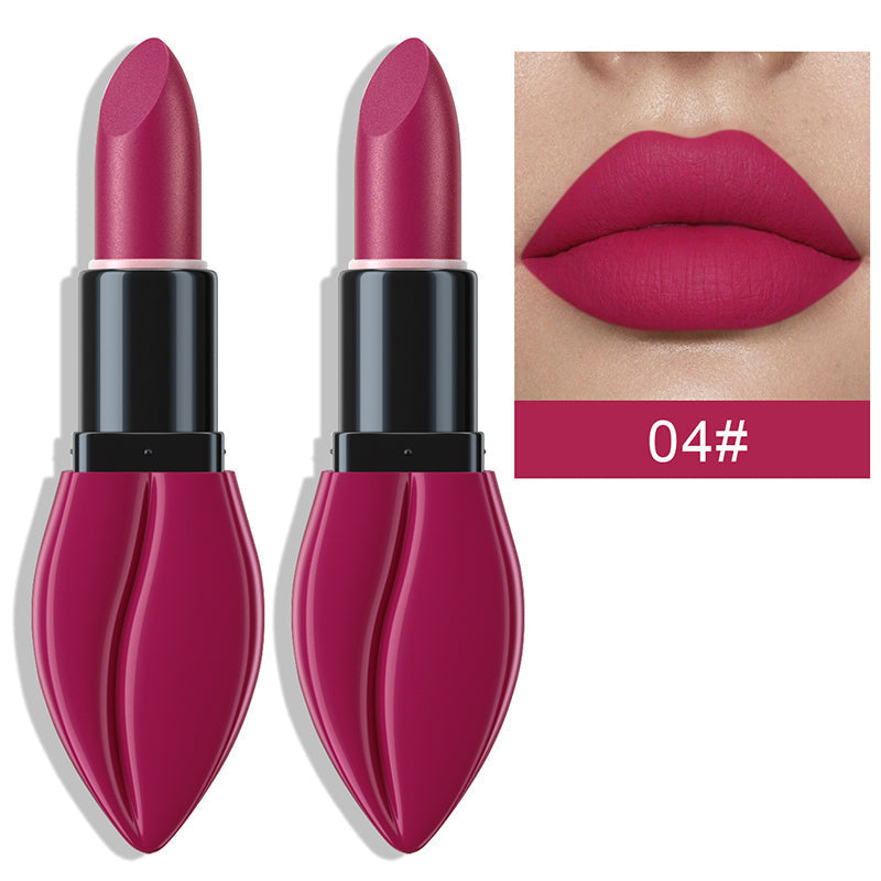 Rouge à Lèvres Mat en Forme de Lèvres - Finition Haute Couture Longue Tenue 12H