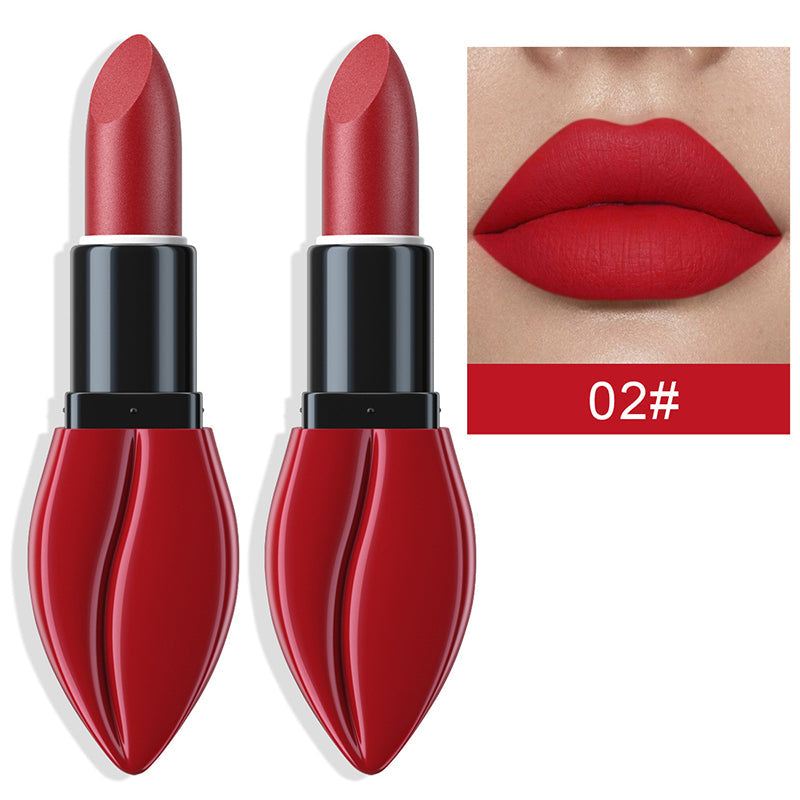 Rouge à Lèvres Mat en Forme de Lèvres - Finition Haute Couture Longue Tenue 12H