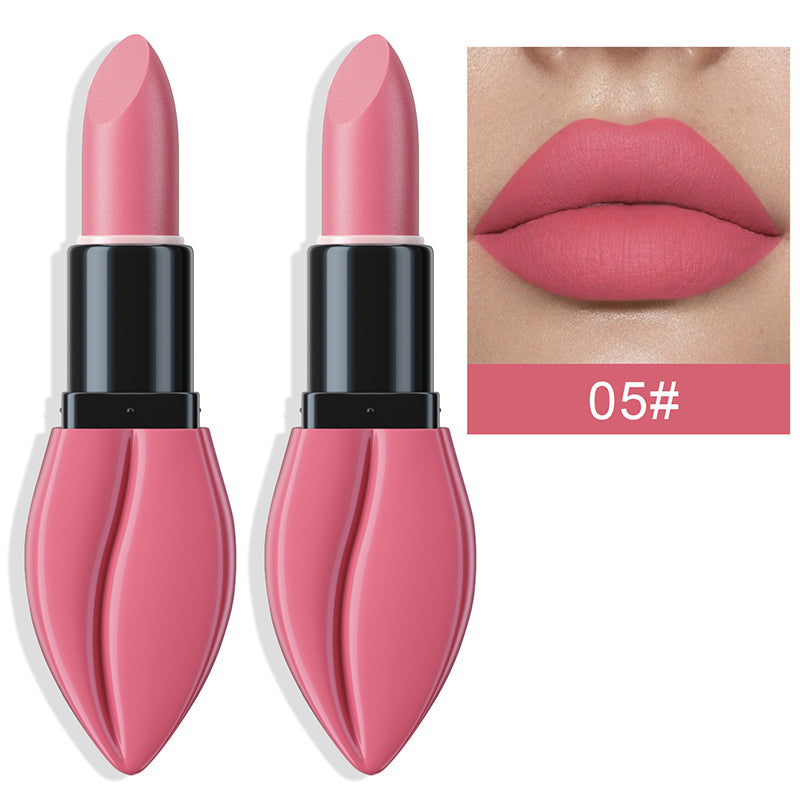 Rouge à Lèvres Mat en Forme de Lèvres - Finition Haute Couture Longue Tenue 12H