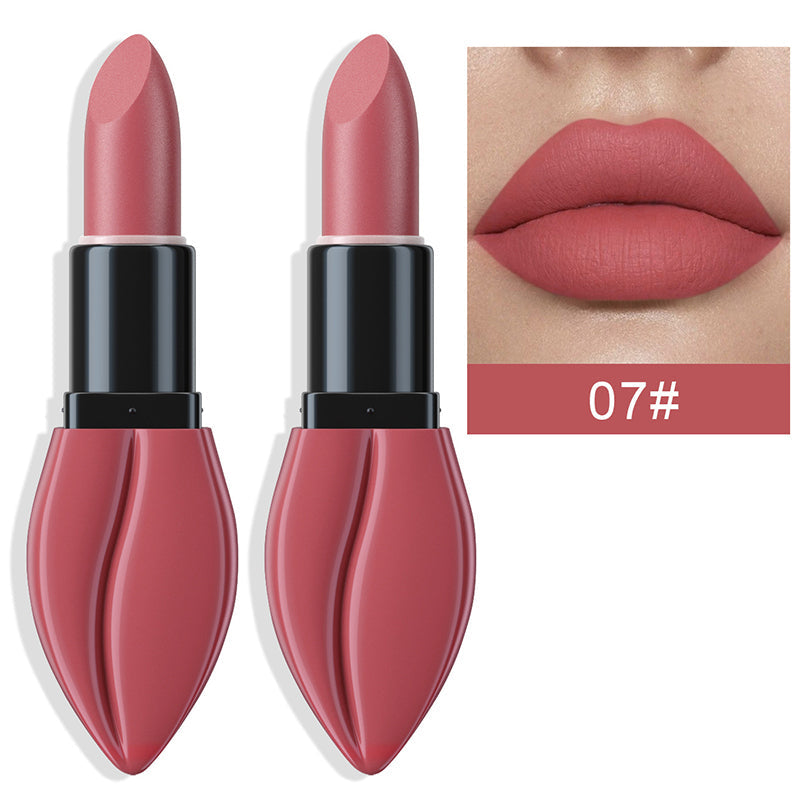 Rouge à Lèvres Mat en Forme de Lèvres - Finition Haute Couture Longue Tenue 12H