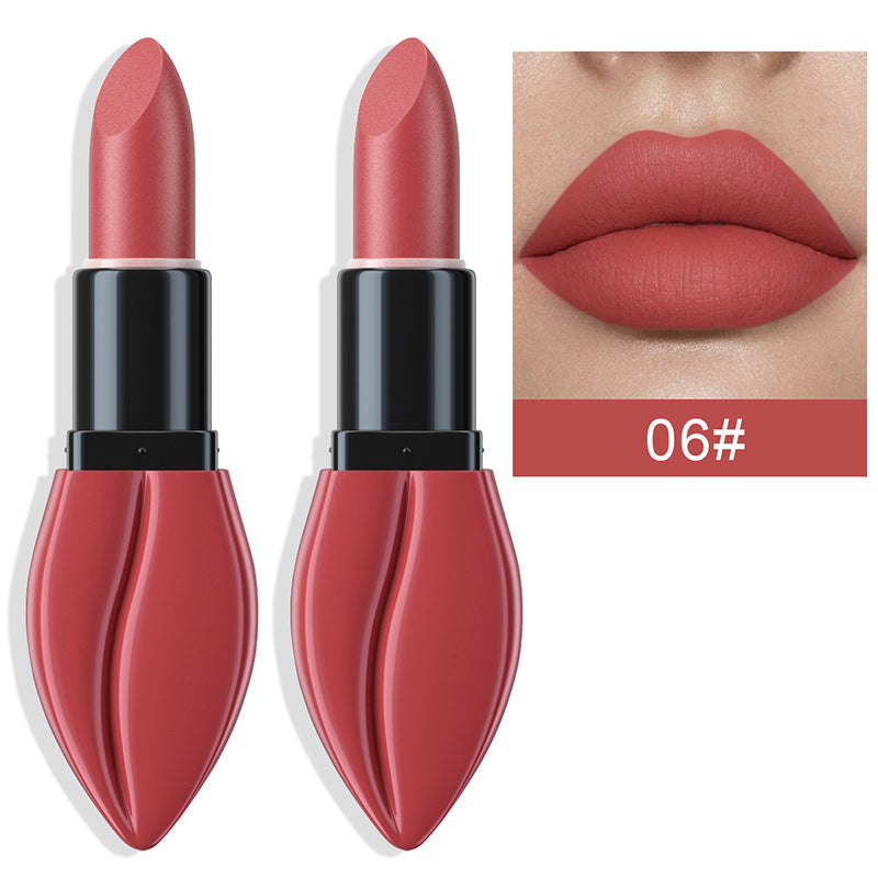 Rouge à Lèvres Mat en Forme de Lèvres - Finition Haute Couture Longue Tenue 12H