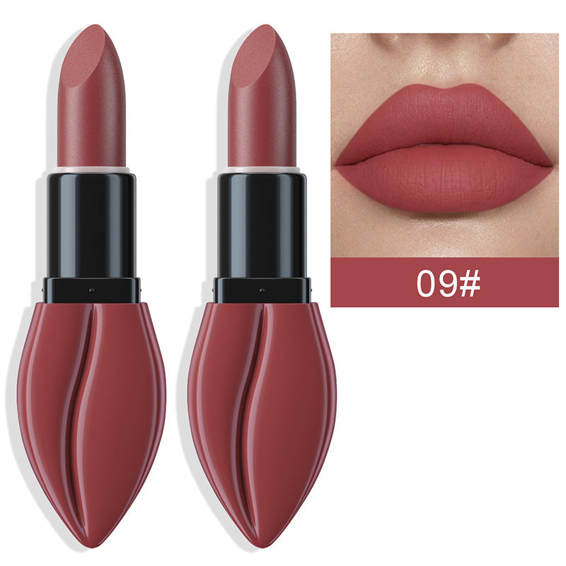 Rouge à Lèvres Mat en Forme de Lèvres - Finition Haute Couture Longue Tenue 12H