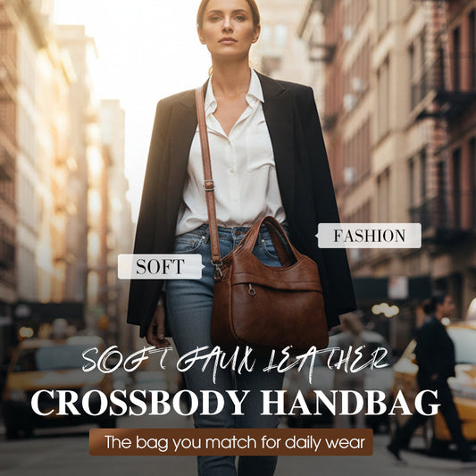 📢📢50 % de réduction⏰Sac à Bandoulière Femme en Simili-Cuir Souple – Léger, Multi-Compartiments & Tendance pour Tous les Jours✨