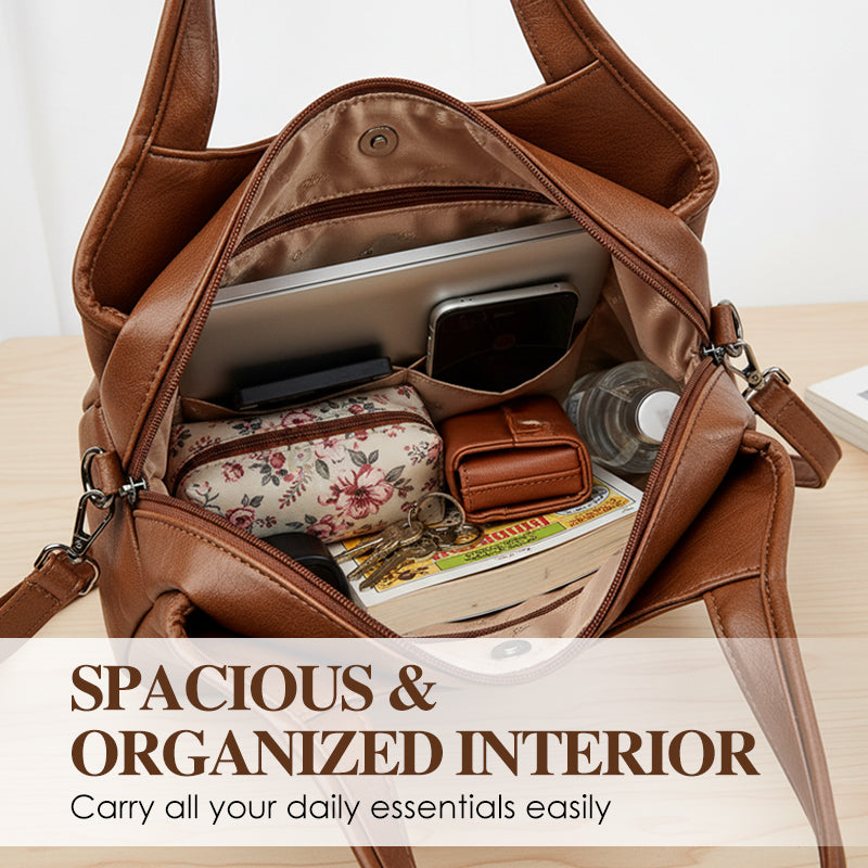 📢📢50 % de réduction⏰Sac à Bandoulière Femme en Simili-Cuir Souple – Léger, Multi-Compartiments & Tendance pour Tous les Jours✨