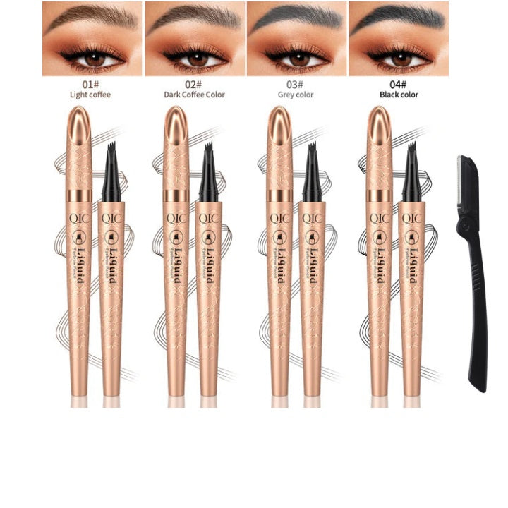 📢📢Achetez-en 1，obtenez-en 1 gratuitement⏰Stylo à Sourcils Effet Microblading 3D à 4 Pointes