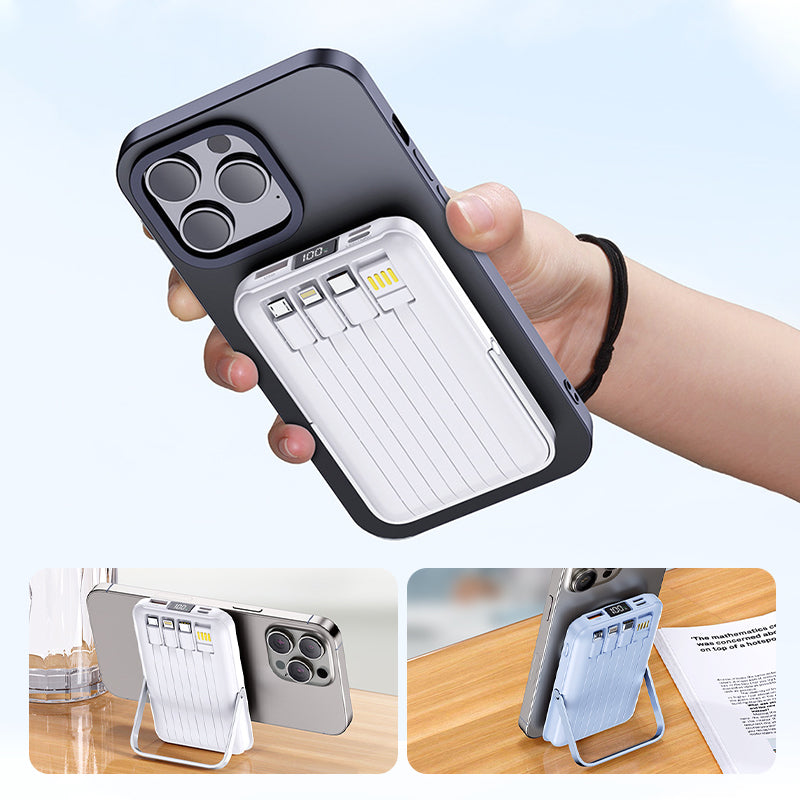Magnétique sans fil Power Bank 10000mAh Chargrs rapide avec support téléphonique