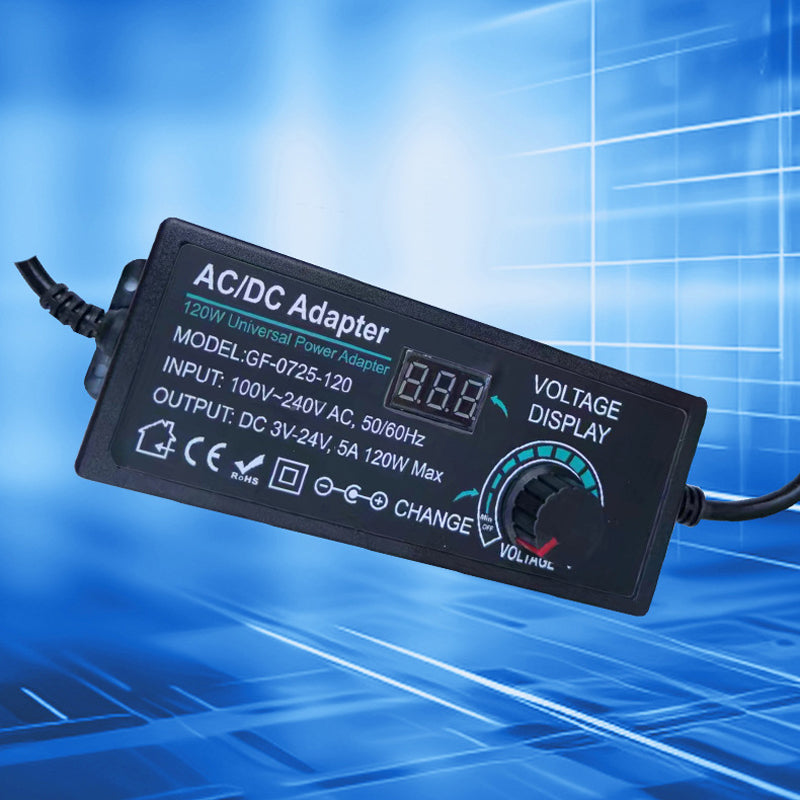 🔌 OFFRE LIMITÉE -50% ⚡ Adaptateur Secteur Universel 3V–24V/3A — Écran Numérique, Protection Intelligente