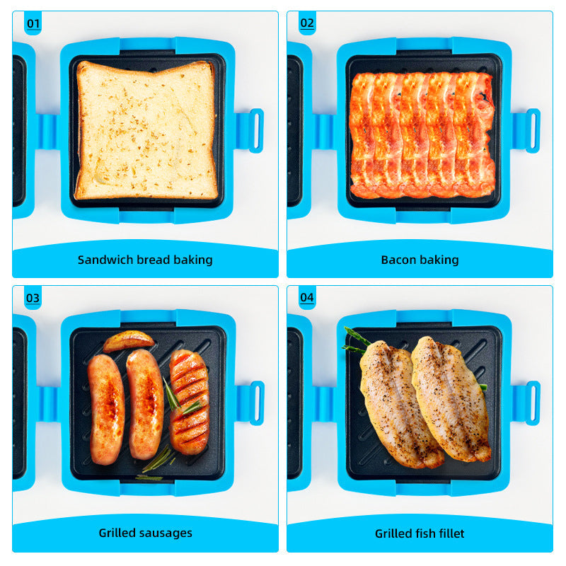 🎁50% DE RÉDUCTION💥Four à Micro-ondes, Grille-Pain & Appareil à Sandwich 3-en-1 – Cuisson Rapide, Nettoyage Facile & Design Compact🔥🥪