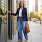👡50 % de réduction + livraison gratuite✨ Jean vintage taille haute à jambes larges pour femme