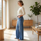 👡50 % de réduction + livraison gratuite✨ Jean vintage taille haute à jambes larges pour femme