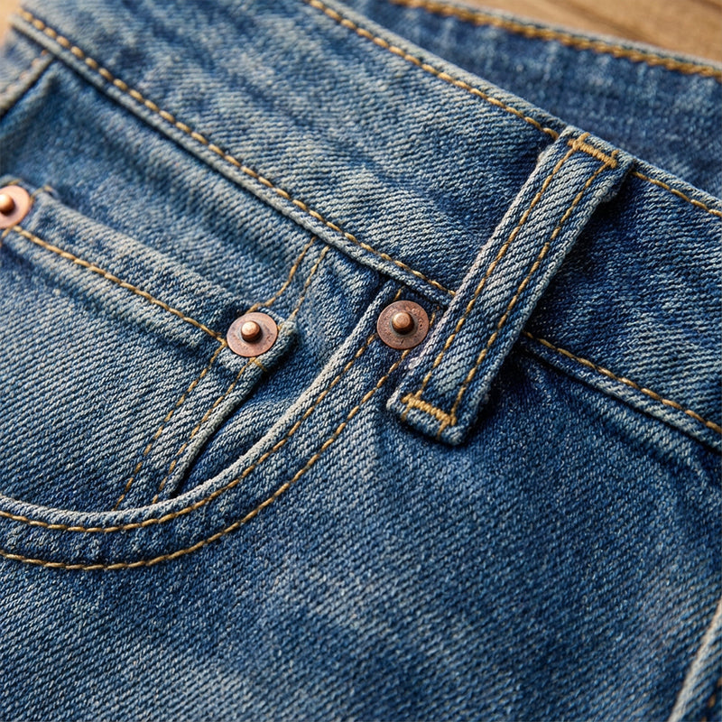 👡50 % de réduction + livraison gratuite✨ Jean vintage taille haute à jambes larges pour femme