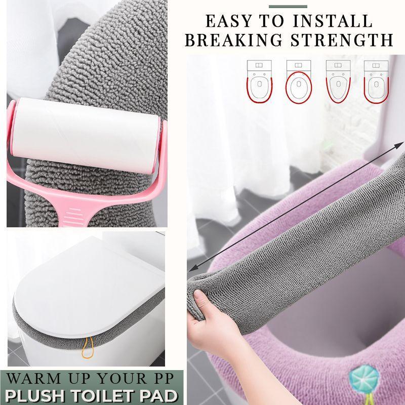 Coussin de Toilette en Peluche - Chaud, Lavable et Réutilisable, Extensible 24 Pouces