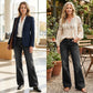 👖✨Chic Rétro | Jean Évasé Femme | Coupe Allongeante & Poches Généreuses💫