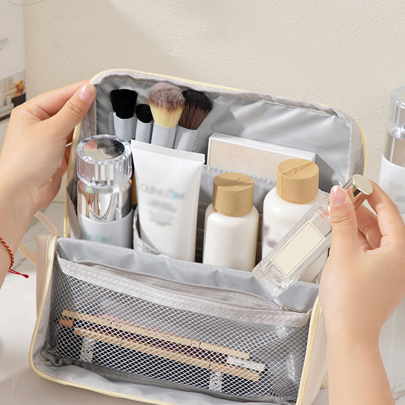 📢📢50% de réduction⏰Trousse à cosmétiques élégante à compartiments – Style minimaliste, rangement intelligent et ultra-pratique✨