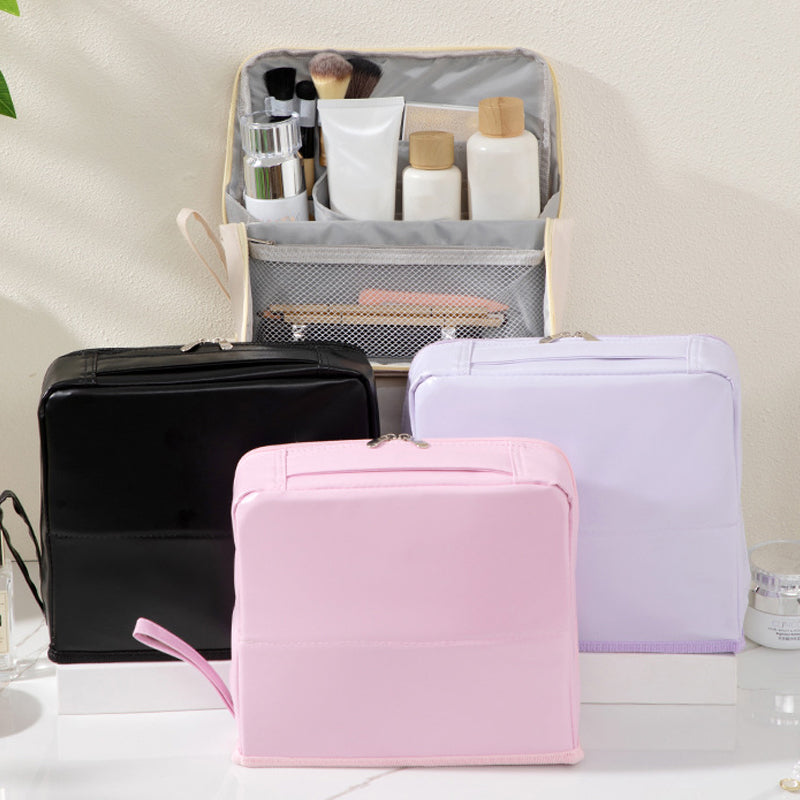 📢📢50% de réduction⏰Trousse à cosmétiques élégante à compartiments – Style minimaliste, rangement intelligent et ultra-pratique✨